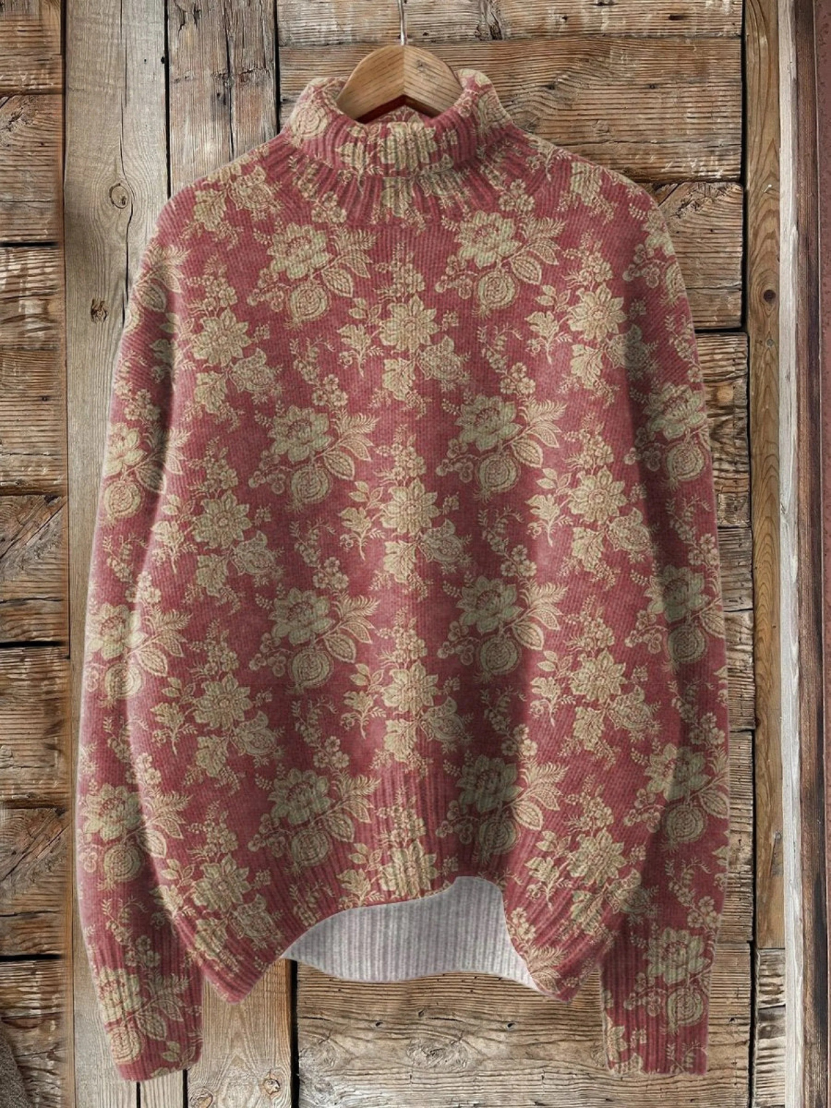 Constance | Floral Turtleneck Sweater