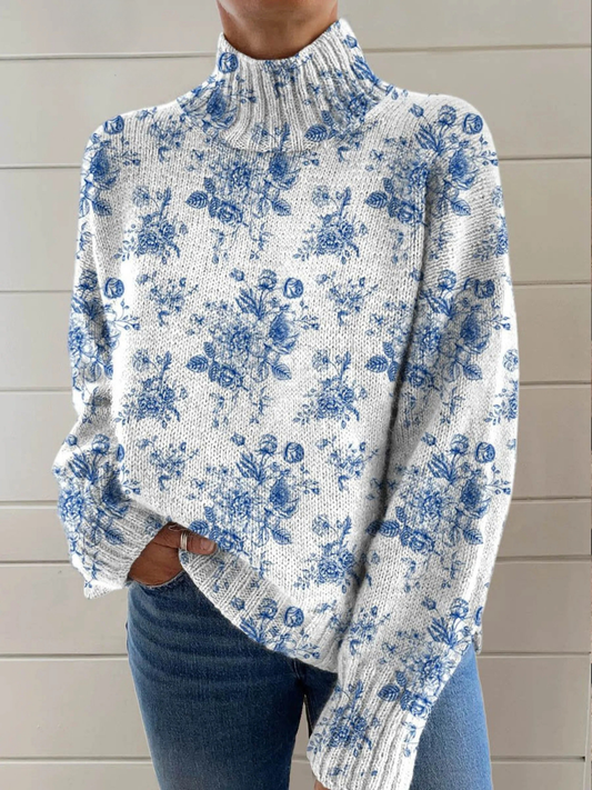 Faith | Floral High-Neck Sweater