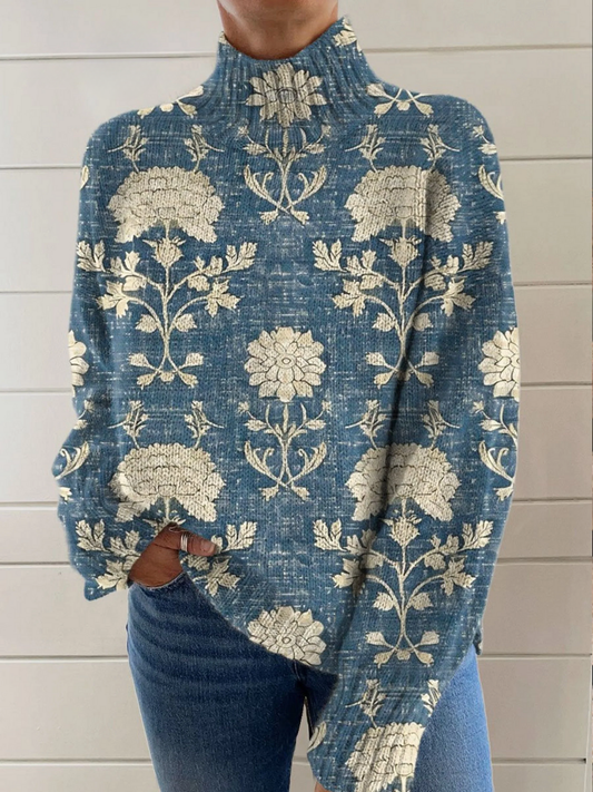 Judith | Botanical Mockneck Sweater