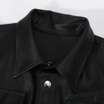 Lervaine® | Leather Long-Sleeve Top