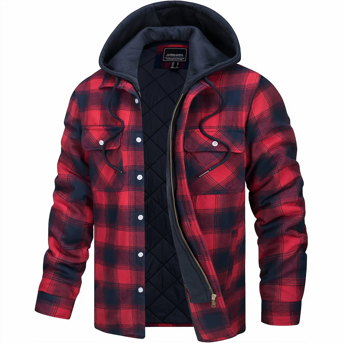 Lervaine® | Checked Zip Jacket
