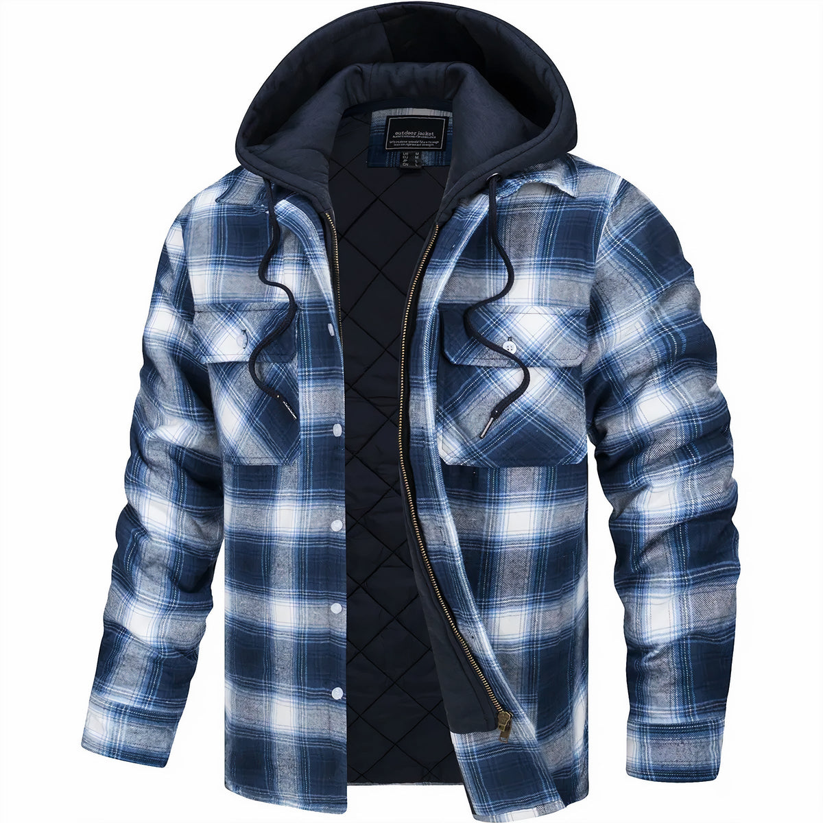 Lervaine® | Checked Zip Jacket